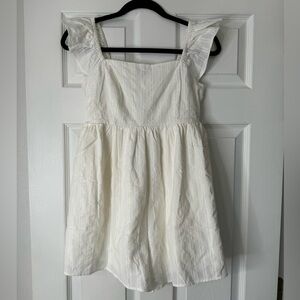 White Striped Romper